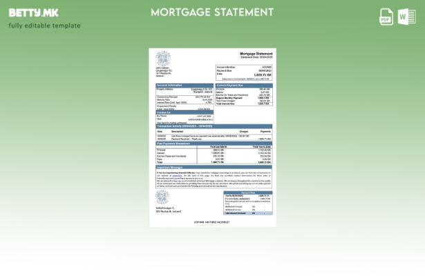 модерен стил Исландската централна банка на Исланд за хипотека шаблон за Word и 